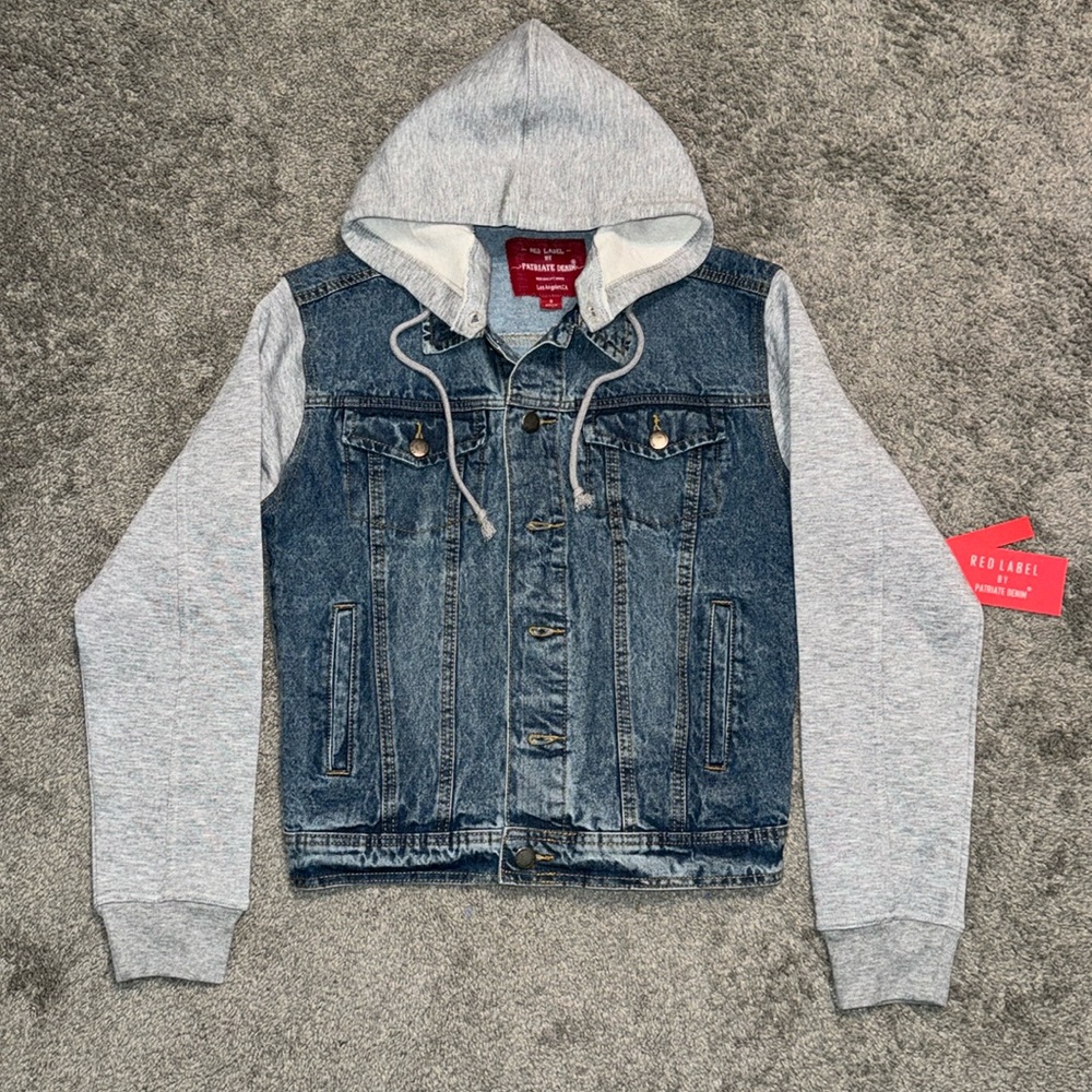Denim hoodie jacket